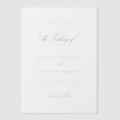 Invitations En Vélin Élégant romantique Monogramme Classé Mariage (Recto)
