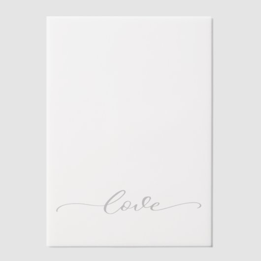 Invitations En Vélin Élégant script d'amour (Recto)