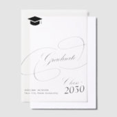 Invitations En Vélin Élégant script de calligraphie noir diplôme casque (Compenser)