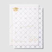 Invitations En Vélin Élégant script de calligraphie or graduation casqu (Décalage (Invitation))