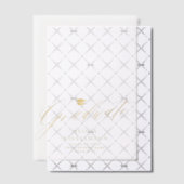 Invitations En Vélin Élégant script d'or diplômé casquette gradué (Décalage (Invitation))