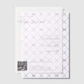 Invitations En Vélin Élégant Script QR Code Moderne Mariage chic (Décalage (Invitation))