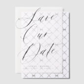 Invitations En Vélin Élégant script superposition mariage enregistrer l (Décalage (Invitation))