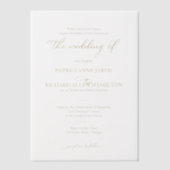 Invitations En Vélin Élégant Simple Mariage Classique Écriture Manuscri (Recto)