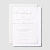 Invitations En Vélin Élégant Simple Mariage Classique Écriture Manuscri (Compenser)