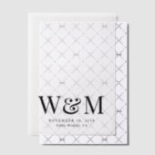 Invitations En Vélin Élégant superposition Mariage Monogramme (Décalage (Invitation))