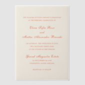 Invitations En Vélin Elegant Terracotta Modern Classic Wedding (Recto)