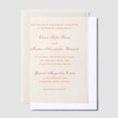 Invitations En Vélin Elegant Terracotta Modern Classic Wedding (Compenser)