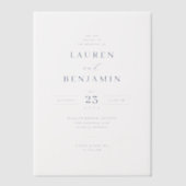 Invitations En Vélin Elegant White Typographic (Recto)