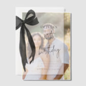 Invitations En Vélin Elégante aquarelle Black Bow 20e fête d'anniversai (Décalage (Couple))