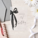 Invitations En Vélin Elégante aquarelle Black Bow 21e fête d'anniversai<br><div class="desc">Fêtez le 21ème anniversaire avec ces invitations chic et sophistiquées en vellum ! 🎀 Avec un design minimaliste d'aquarelle à arc noir, ces invitations translucides apportent une touche d'élégance et de luxe à votre célébration phare. Parfaits pour une coquette, une cravate noire ou une soirée moderne, ils donnent le ton...</div>