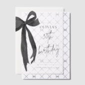 Invitations En Vélin Elégante aquarelle Black Bow 30e fête d'anniversai (Décalage (Invitation))