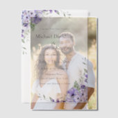 Invitations En Vélin élégante aquarelle violet mariage (Décalage (Couple))