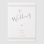 Invitations En Vélin Élégante bande de mariée et de chambre (Recto)