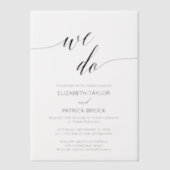 Invitations En Vélin Élégante Calligraphie Classique Unique Nous faison (Recto)