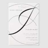 Invitations En Vélin Élégante calligraphie moderne Ampersand chic Maria (Recto)