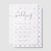 Invitations En Vélin Élégante calligraphie moderne Mariage noir (Décalage (Invitation))