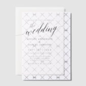 Invitations En Vélin Élégante Calligraphie moderne superposition photo (Décalage (Invitation))