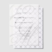 Invitations En Vélin Élégante calligraphie noir blanc Monogramme Mariag (Décalage (Invitation))