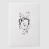 Invitations En Vélin Élégante calligraphie Rose d'antiquité Monogram Cr (Recto)