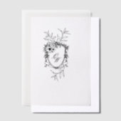 Invitations En Vélin Élégante calligraphie Rose d'antiquité Monogram Cr (Compenser)