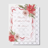 Invitations En Vélin Élégante coquette Floral Noël Cocktail Party (Décalage (Invitation))