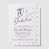 Invitations En Vélin Élégante fête du 70e anniversaire (Décalage (Invitation))