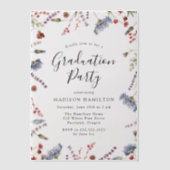 Invitations En Vélin Élégante fête Fleur sauvage de printemps (Recto)