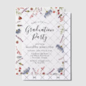 Invitations En Vélin Élégante fête Fleur sauvage de printemps (Décalage (Invitation))