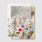 Invitations En Vélin Elégante Fleur Fleur Fleur Fleur Fleur Fleur Jardi (Décalage (Couple))