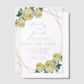 Invitations En Vélin Elégante Parties scintillant or Mariage géométriqu (Compenser)