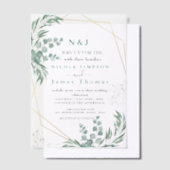 Invitations En Vélin Elégante verdure Eucalyptus Feuille Mariage (Compenser)