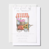 Invitations En Vélin Elle est fraîche du marché Fête de mariage Flower (Compenser)
