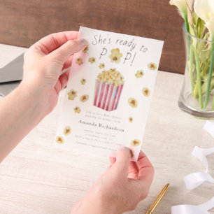 Invitations En Vélin Elle est Prête à Exploser Aquarelle Baby Shower Po