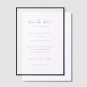Invitations En Vélin Elle Simple mariage moderne Enregistrer la date (Compenser)