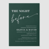 Invitations En Vélin Emerald Green La Nuit Avant Le Dîner De Répétition (Recto)