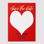Invitations En Vélin Enregistrer la date (coeur mariage) (Recto)