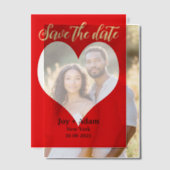Invitations En Vélin Enregistrer la date (coeur mariage) (Décalage (Couple))