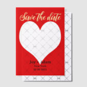 Invitations En Vélin Enregistrer la date (coeur mariage) (Décalage (Invitation))