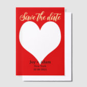 Invitations En Vélin Enregistrer la date (coeur mariage) (Compenser)