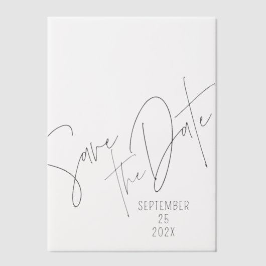 Invitations En Vélin Enregistrer la date de superposition de la typogra (Recto)
