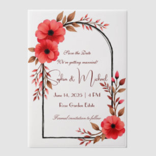 Invitations En Vélin "Enregistrer la date" Mariage personnalisé