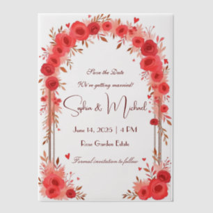 Invitations En Vélin "Enregistrer la date" Mariage personnalisé