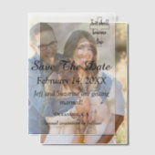 Invitations En Vélin Enregistrer La Date Photo Christian Engagé Faire-p (Décalage (Couple))