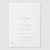 Invitations En Vélin Épinette à Limed moderne Mariage unique (Recto)
