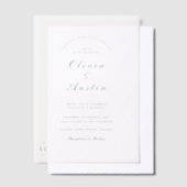 Invitations En Vélin Épinette à Limed moderne Mariage unique (Compenser)