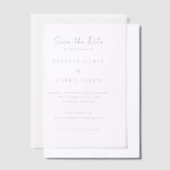 Invitations En Vélin Estelle Elegant Wedding Enregistrer la date (Compenser)