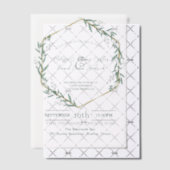 Invitations En Vélin Eucalyptus géométrique Mariage de verdure botaniqu (Décalage (Invitation))