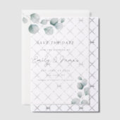 Invitations En Vélin Eucalyptus unique Moderne Élégant minimaliste (Décalage (Invitation))