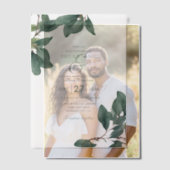 Invitations En Vélin Eucalyptus Vert clair Mariage transparent (Décalage (Couple))